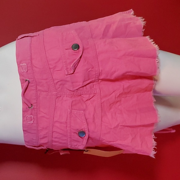 TwillTwentyTwo Cord Pink Mini Skirt BNWT Size 29 - Picture 2 of 14